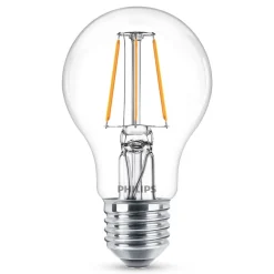 Philips Filament Pære > LED-pære Classic E27 4,3W 2.700K klar 3stk