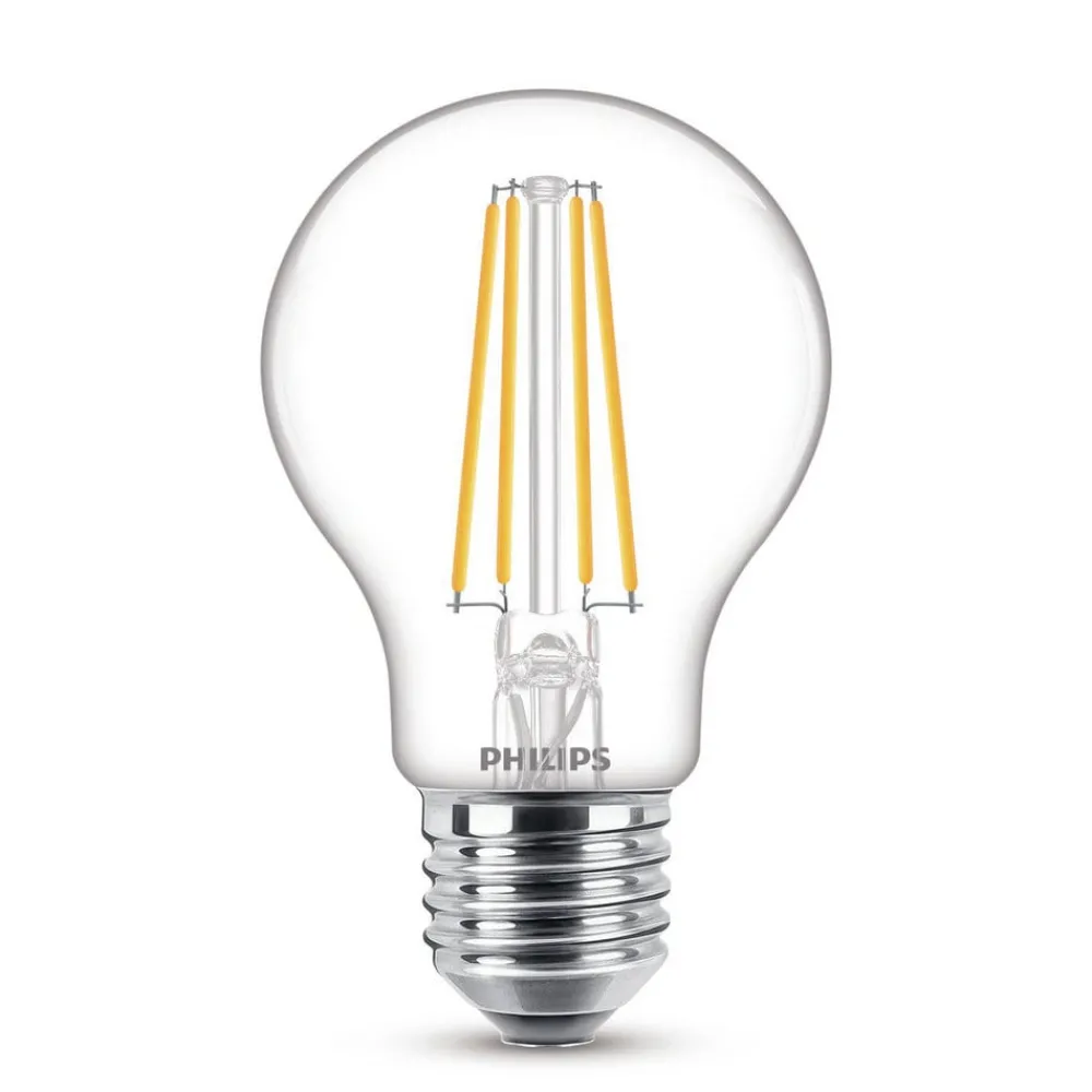 Filament Pære ^ Philips LED-pære E27 7 W 850lm 4.000 K klar 6 stk