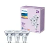Philips Led Pærer > LED-pære GU10 3,5W 255lm 827 klar 36° 3 stk
