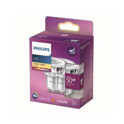 Philips Led Pærer > LED-reflektor GU10 4,6 W 2.700 K 36° 2 stk
