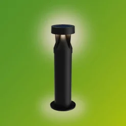 Sokkellamper ^ Philips LED-sokkellampe Avery, sort, IP44