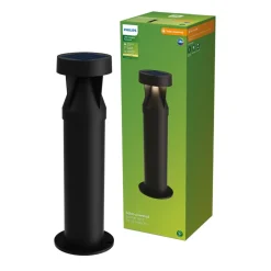 Sokkellamper ^ Philips LED-sokkellampe Avery, sort, IP44