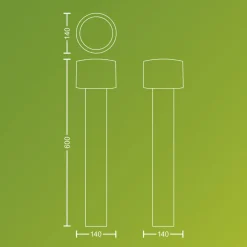 Philips Sokkellamper > LED-sokkellampe Otis UE, stål, IP44