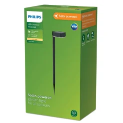 Philips Solcellelamper|Udendørs Spot > LED solcelle jordspydslys Vynce, hoved 10,5 x 10,5 cm