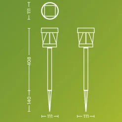 Philips Solcellelamper > LED-solcellelampe Avery, jordspyd, sort, IP44
