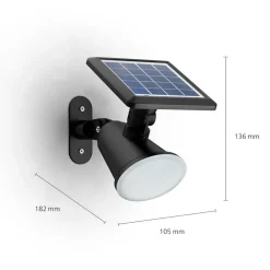 Solcellelamper ^ Philips LED-solcellelampe Jivix, 2-pak
