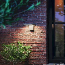 Philips Solcelle Lampe Med Sensor|Væglampe Med Sensor > LED-solcellelampe til vægmontering Zonal, hoved 16 x 16 cm