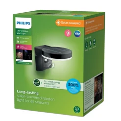 Solcelle Lampe Med Sensor|Væglampe Med Sensor ^ Philips LED-solcellelampe til vægmontering Zonal, Ø hoved 16 cm