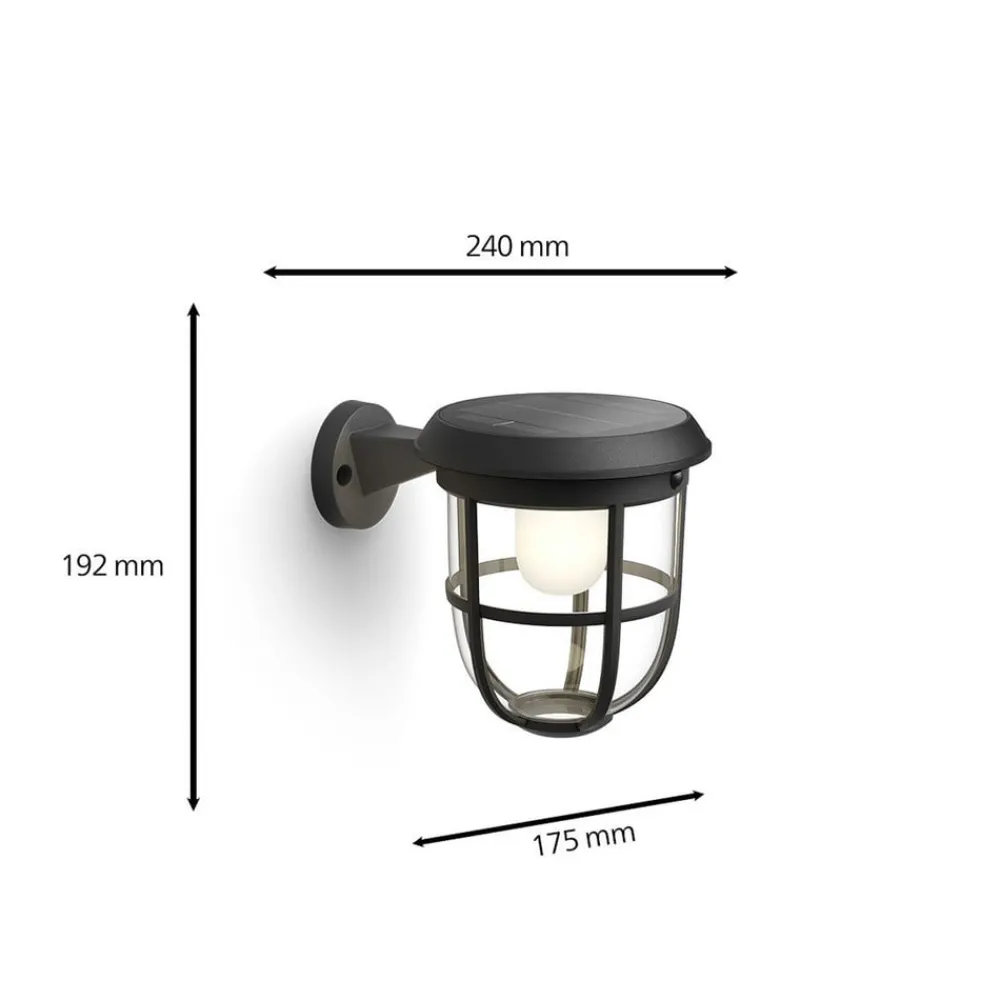 Solcelle Lampe Med Sensor|Væglampe Med Sensor ^ Philips LED-solcellvæglampe Radii