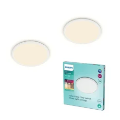 Philips Arbejdsrum/Kontor|Gang > LED SuperSlim 2-pak hvid IP44 Ø 30 cm 2.700 K