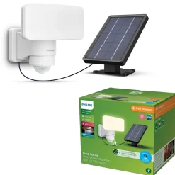 Philips Solcelle Lampe Med Sensor|Solcellelamper > LED-udendørs spotlampe Tylus, hvid, 5.000 K, sensor