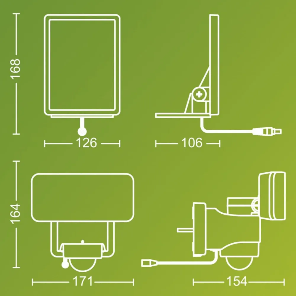 Solcelle Lampe Med Sensor|Solcellelamper ^ Philips LED-udendørs spotlampe Tylus, hvid, 3.000 K, sensor