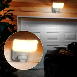 Solcelle Lampe Med Sensor|Solcellelamper ^ Philips LED-udendørs spotlampe Tylus, hvid, 3.000 K, sensor