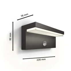 Philips Væglampe Med Sensor|Væglamper > LED udendørs væglampe Bustan UE, sensor, 4.000 K