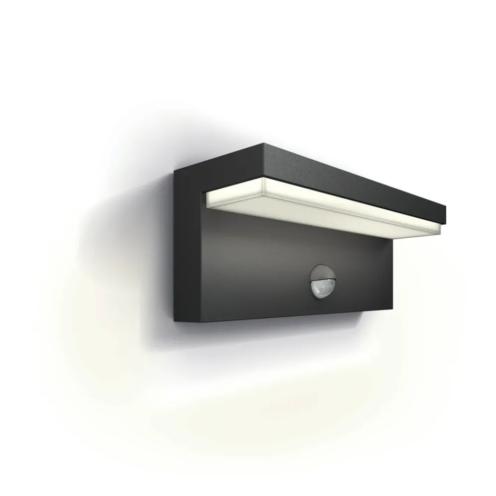 Væglampe Med Sensor|Væglamper ^ Philips LED udendørs væglampe Bustan UE, sensor, 2.700 K