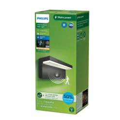 Væglampe Med Sensor|Væglamper ^ Philips LED udendørs væglampe Bustan UE, sensor, 2.700 K