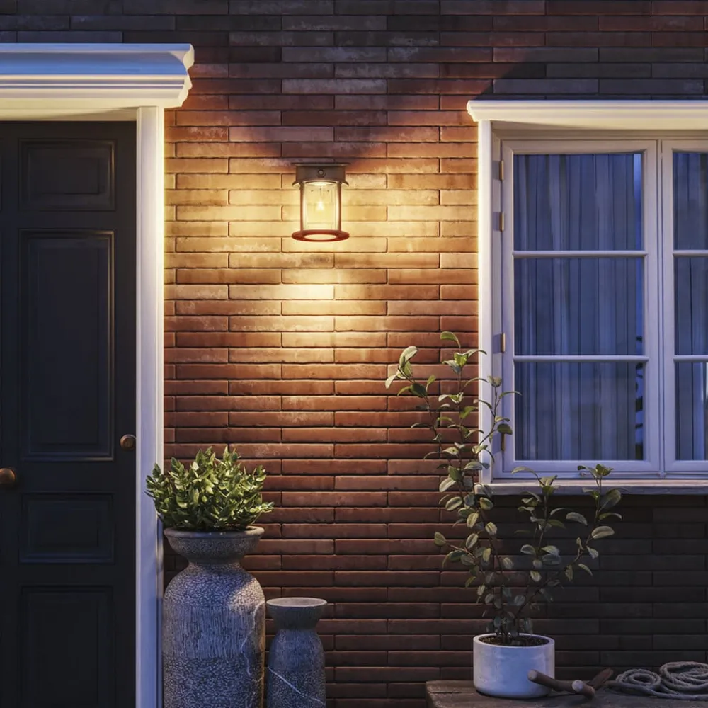 Philips Solcelle Lampe Med Sensor|Væglampe Med Sensor > LED-udendørs væglampe Geri UE Sensor, rund, IP44