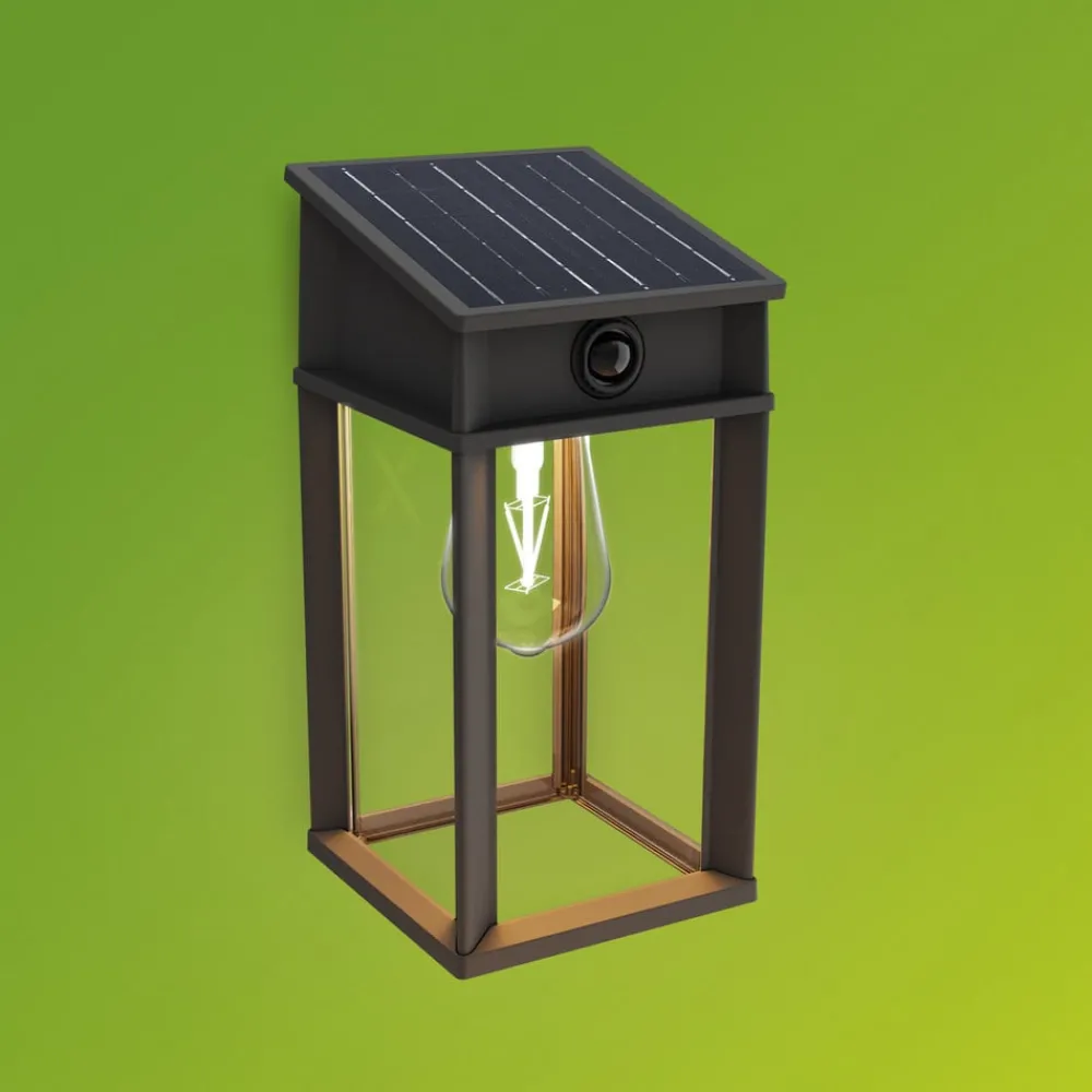 Philips Solcelle Lampe Med Sensor > LED-udendørs væglampe Geri UE Sensor, kantet, IP44