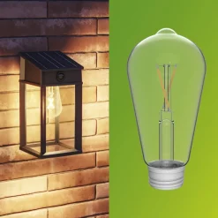 Philips Solcelle Lampe Med Sensor > LED-udendørs væglampe Geri UE Sensor, kantet, IP44