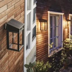 Philips Solcelle Lampe Med Sensor > LED-udendørs væglampe Geri UE Sensor, kantet, IP44