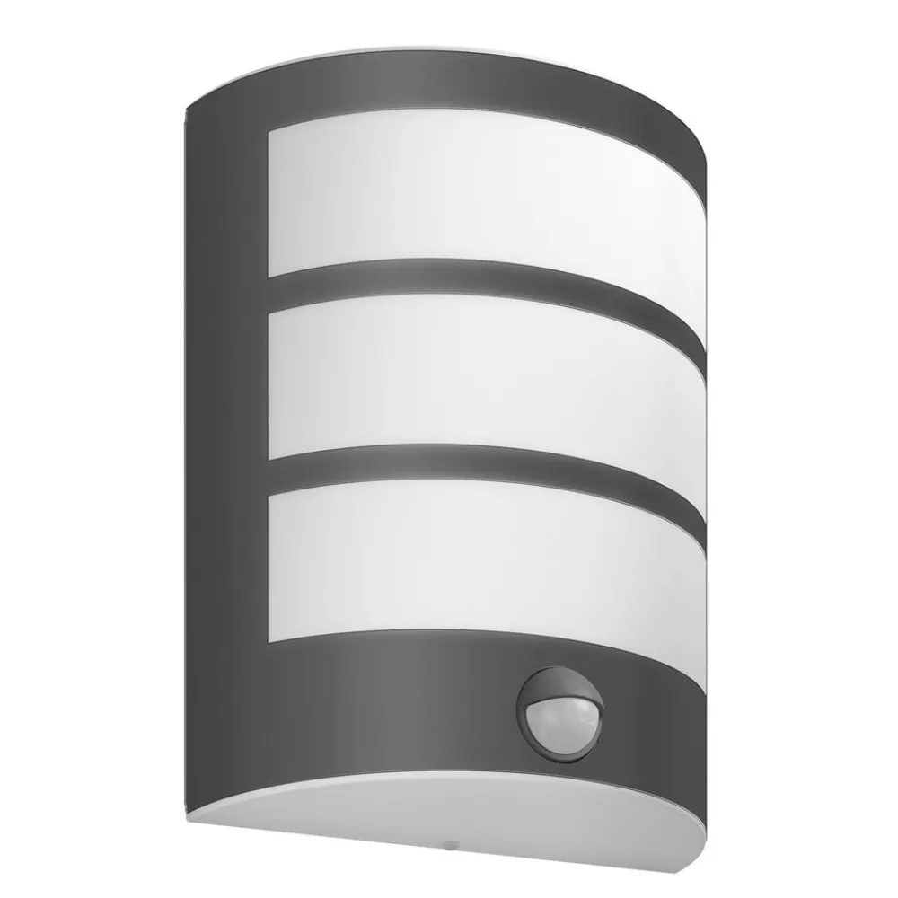 Philips Væglampe Med Sensor > LED udendørs væglampe Python UE, antracit, sensor