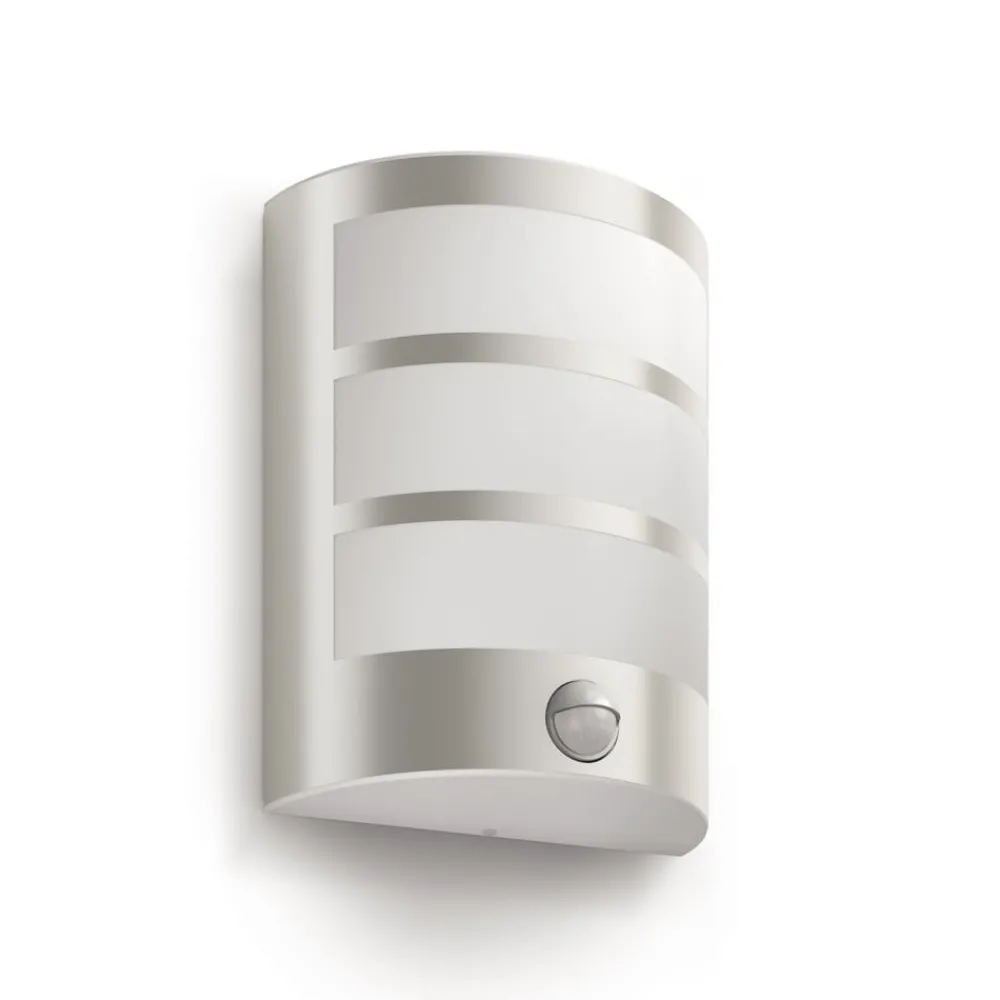 Væglampe Med Sensor ^ Philips LED udendørs væglampe Python UE, grå, sensor