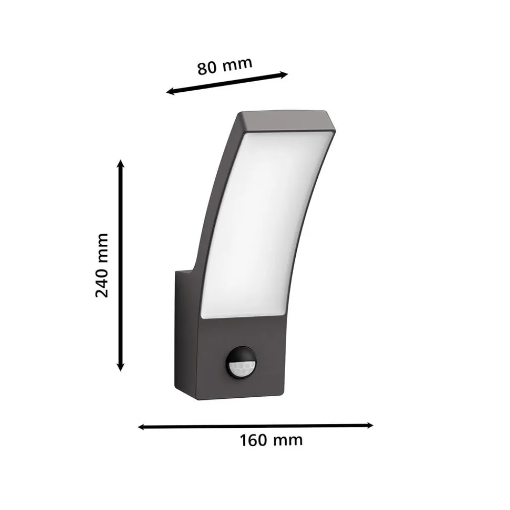 Philips Væglampe Med Sensor > LED udendørs væglampe Splay UE, sensor