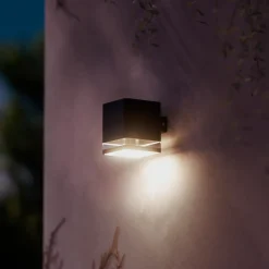 Solcellelamper|Væglamper ^ Philips LED-udendørs væglampe Virona, sort, IP44