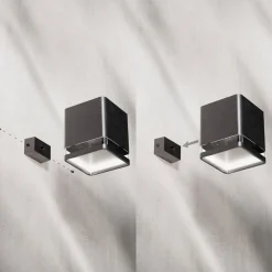 Solcellelamper|Væglamper ^ Philips LED-udendørs væglampe Virona, sort, IP44