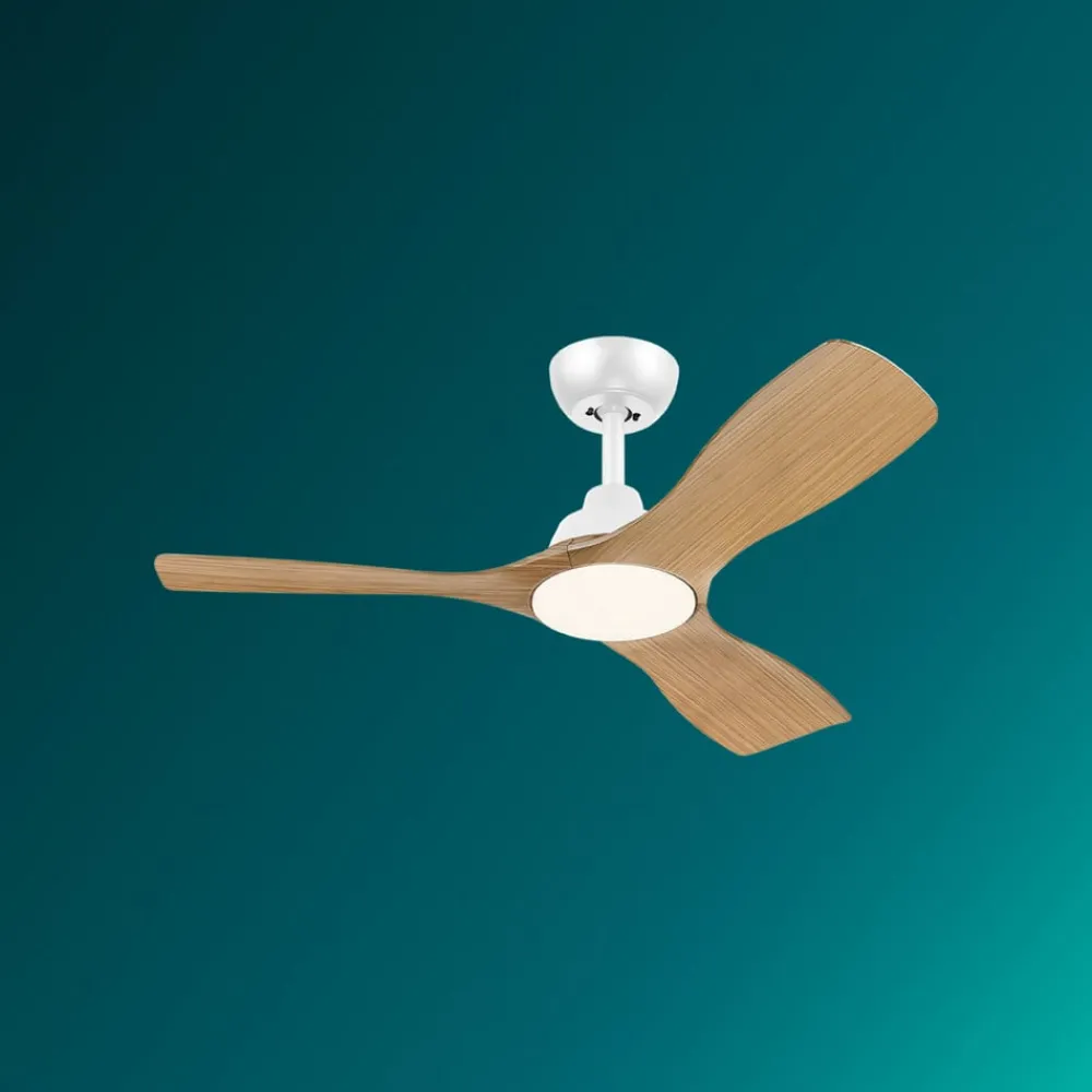 Philips Loftventilatorer > LED-ventilator Olas, Ø 106 cm, brun/hvid, støjsvag