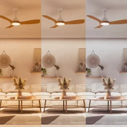 Philips Loftventilatorer > LED-ventilator Olas, Ø 106 cm, brun/hvid, støjsvag