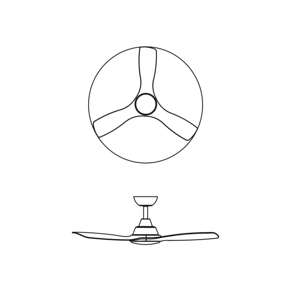 Philips Loftventilatorer > LED-ventilator Olas, Ø 106 cm, brun/hvid, støjsvag