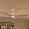 Philips Loftventilatorer > LED-ventilator Olas, Ø 132 cm, brun/hvid, støjsvag