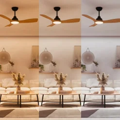 Philips Loftventilatorer > LED-ventilator Olas, Ø 106 cm, brun/sort, støjsvag