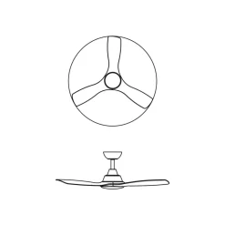 Loftventilatorer ^ Philips LED-ventilator Olas, Ø 132 cm, brun/sort, støjsvag