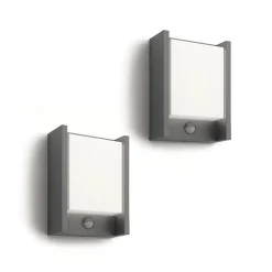 Philips Væglampe Med Sensor > LED-væglampe Arbour UE, 2-pak, sensor, 2.700 K