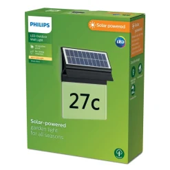 Solcellelamper|Væglamper ^ Philips LED-væglampe til husnummer Enkara