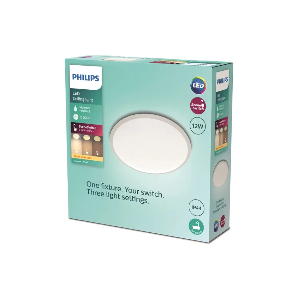 Loftlamper ^ Philips myLiving Cavanal LED-lampe 2700K hvid IP44