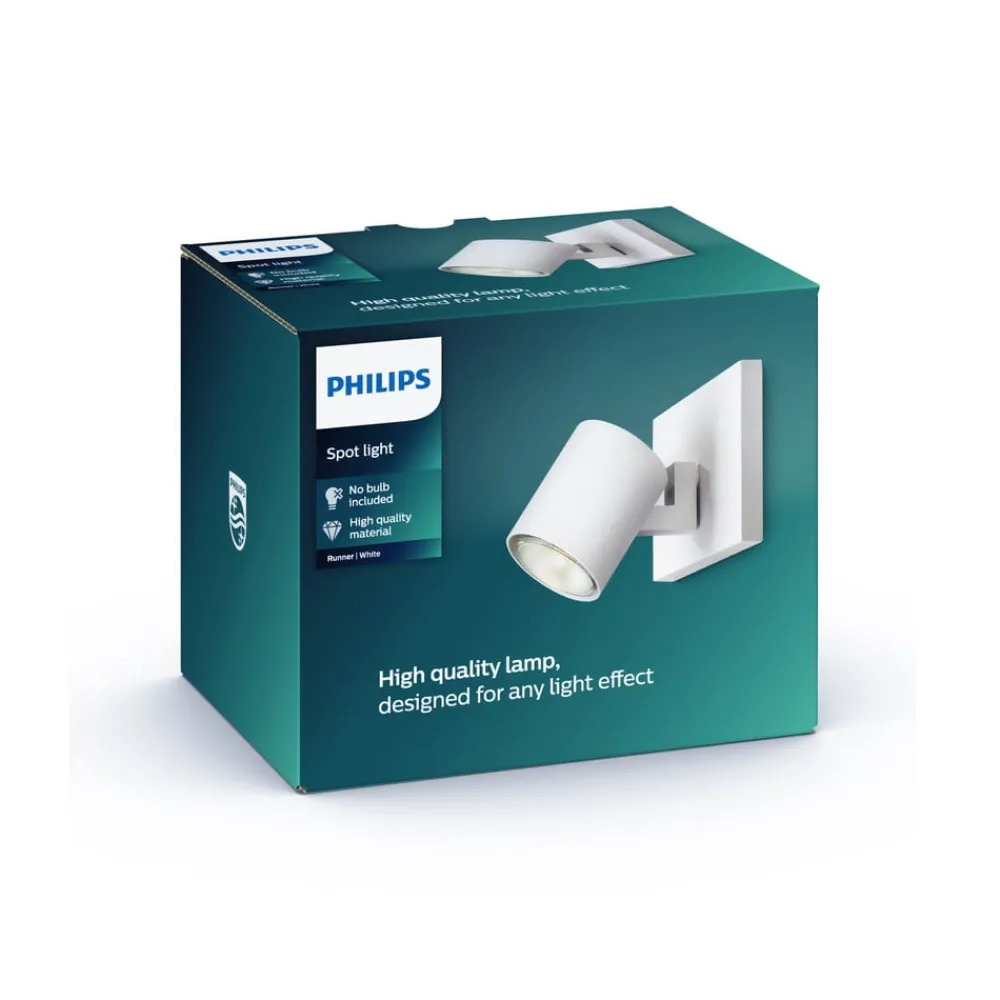 Væglamper ^ Philips myLiving Runner vægspot GU10, 1 lk, hvidt
