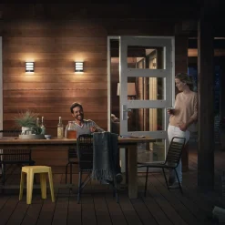 Væglampe Med Sensor ^ Philips Python udendørslampe antracit 2.700K sensor