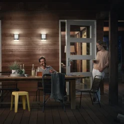 Væglampe Med Sensor ^ Philips Python udendørslampe antracit 4.000K sensor