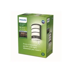 Væglampe Med Sensor ^ Philips Python udendørslampe antracit 4.000K sensor