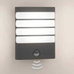 Væglampe Med Sensor ^ Philips Raccoon LED-væglampe antracit