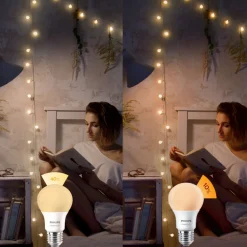 Philips Dæmpbar Led-Pære|Led Pærer > SceneSwitch E27 8W LED-pære 2.700K mat