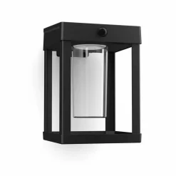 Solcelle Lampe Med Sensor|Væglampe Med Sensor ^ Philips solcelle-sensorlampe Camill sort/klar 14 x 14 cm