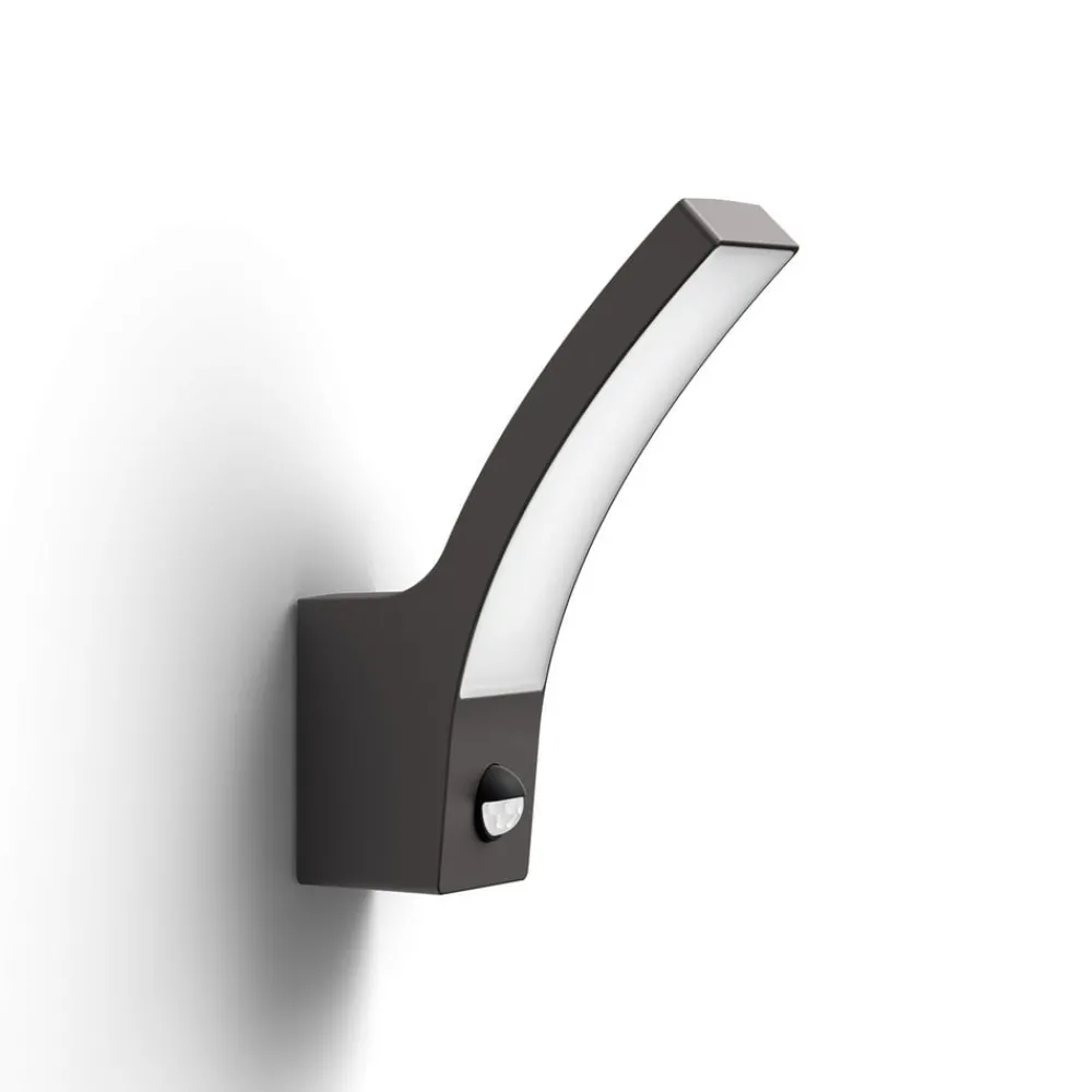 Philips Væglampe Med Sensor > Splay LED-lampe antracit, sensor, 2.700 K