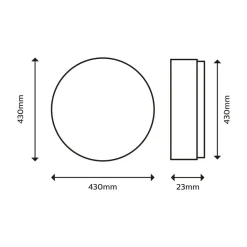 Philips Arbejdsrum/Kontor|Loftlamper > SuperSlim loftlampe 2.700K Ø42cm sort