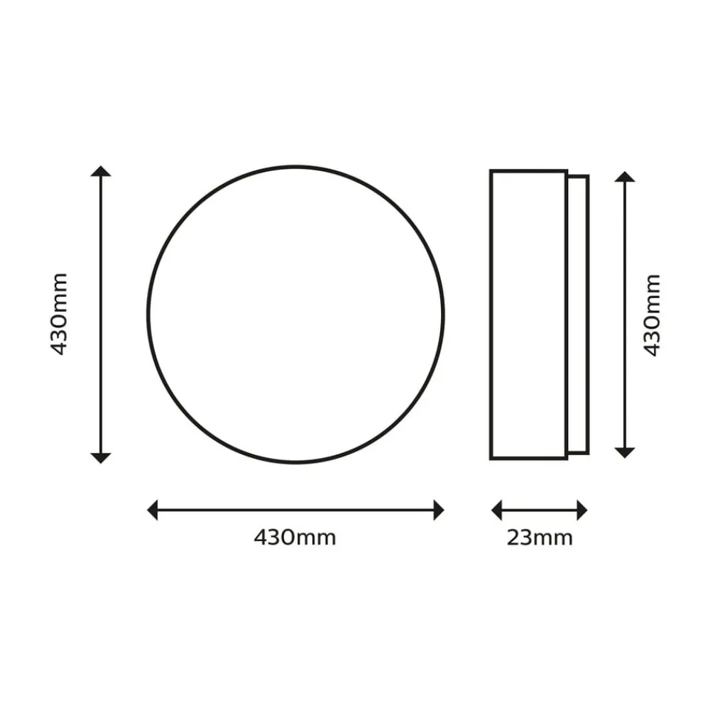 Philips Arbejdsrum/Kontor|Loftlamper > SuperSlim loftlampe 2.700K Ø42cm sort