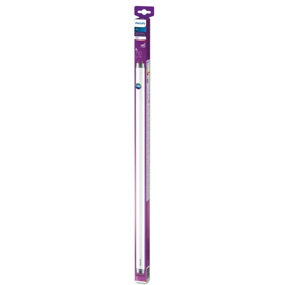 Lysstofrør ^ Philips T8 G13 LED-rør 60cm 8W 3.000K 750lm