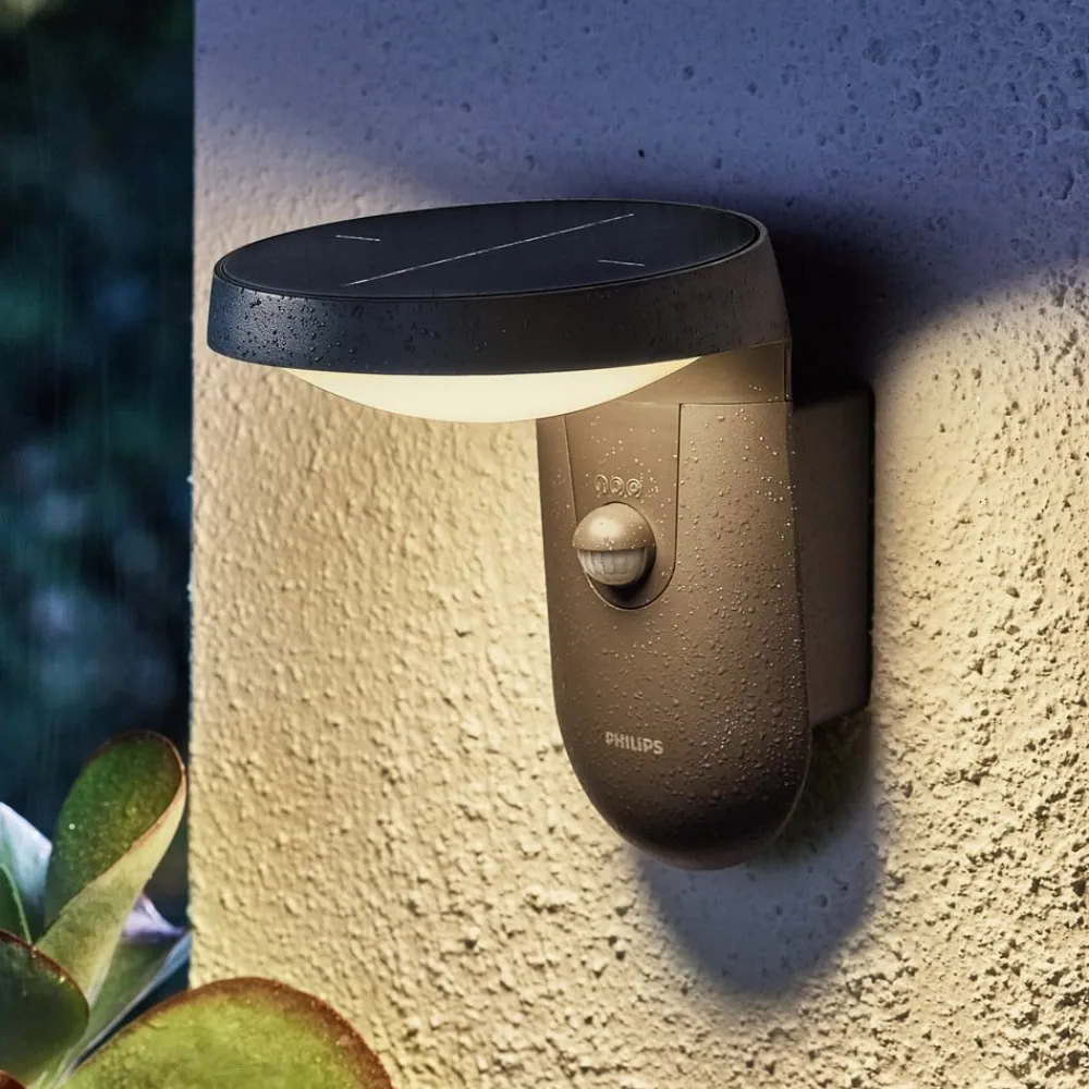 Solcelle Lampe Med Sensor|Væglampe Med Sensor ^ Philips Tyla A-Label væglampe, solcelle, sensor